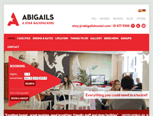 Tablet Screenshot of abigailshostel.com